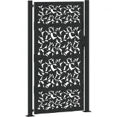 vidaXL Poort met bladontwerp 100x175 cm staal zwart