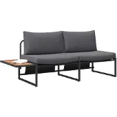 vidaXL Tuinbank met kussens, antraciet, 200,5 x 70 x 85,5 cm, staal