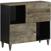 vidaXL Dressoir, 80x33x75 cm, massief mangohout