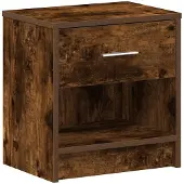 vidaXL Nachtkastje met lade 39x28x41 cm gerookt eikenkleurig
