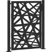 vidaXL Poort met lichtontwerp 100x125 cm staal zwart