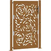 vidaXL Poort met vlamontwerp 100x150 cm weervast staal