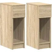 vidaXL Nachtkastjes 2 st met lade 20x36x60 cm sonoma eikenkleurig