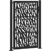 vidaXL Poort met sporenontwerp 100x150 cm staal zwart
