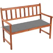 vidaXL Tuinbank met kussen 120 cm massief acaciahout