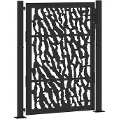 vidaXL Poort met sporenontwerp 100x125 cm staal zwart
