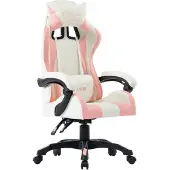 vidaXL Racestoel kunstleer roze