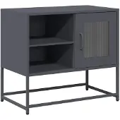 vidaXL Tv-meubel 68x39x60,5 cm staal antracietkleurig