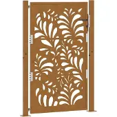 vidaXL Poort met golfontwerp 100x150 cm weervast staal