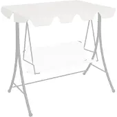 vidaXL Vervangingsluifel voor schommelbank 188/168x145/110 cm wit