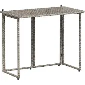 vidaXL Tuintafel inklapbaar 90x51x75 cm poly rattan grijs