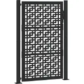 vidaXL Poort met kruisontwerp 100x150 cm staal zwart