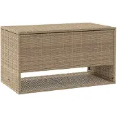 vidaXL Opbergbox voor buiten 100x55x55,5 cm poly rattan beige