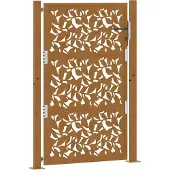 vidaXL Poort met bladontwerp 100x150 cm weervast staal