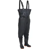 vidaXL Waadpak met laarzen en riem maat 45 zwart