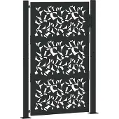 vidaXL Poort met bladontwerp 100x150 cm staal zwart