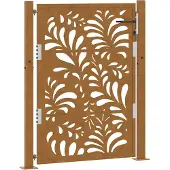 vidaXL Poort met golfontwerp 100x125 cm weervast staal