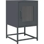 vidaXL Nachtkastje 36x39x60,5 cm koudgewalst staal antracietkleurig
