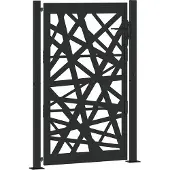 vidaXL Poort met lichtontwerp 105x155 cm staal zwart