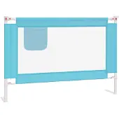 vidaXL Bedhekje peuter 100x25 cm stof blauw