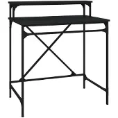 vidaXL Bureau 80x50x90 cm bewerkt hout en ijzer zwart