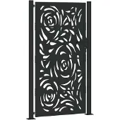 vidaXL Poort met vlamontwerp 100x175 cm staal zwart