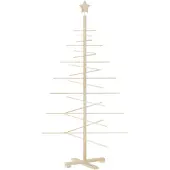 vidaXL Kerstdecoratie kerstboom 150 cm massief grenenhout