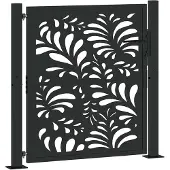vidaXL Poort met golfontwerp 100x100 cm staal zwart