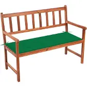 vidaXL Tuinbank met kussen 120 cm massief acaciahout