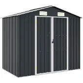 vidaXL Tuinschuur 205x129x183 cm gegalvaniseerd staal antraciet