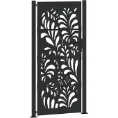 vidaXL Poort met golfontwerp 100x200 cm staal zwart