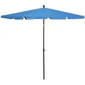 vidaXL Parasol met paal 210x140 cm azuurblauw