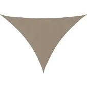 vidaXL Zonnescherm driehoekig 5x6x6 m oxford stof taupe