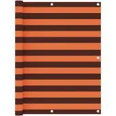 vidaXL Balkonscherm 120x600 cm oxford stof oranje en bruin