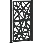 vidaXL Poort met lichtontwerp 100x175 cm staal zwart
