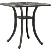 vidaXL Tuintafel 53x53x53 cm gietaluminium bronskleurig