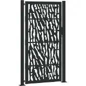 vidaXL Poort met sporenontwerp 100x175 cm staal zwart