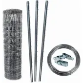 Aquagart 300 meter wildschut, boshek, weidschut, gevlochten hekwerk, afmetingen 200/22/15+ (breedte/hoogte/dikte), inclusief palen en span draad