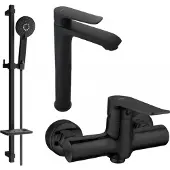 Mexen Pecos DQ40 doucheset, zwart - 72714DQ40-70