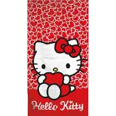 Hello Kitty strandlaken rood polyester 70 x 140 cm