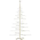vidaXL Kerstdecoratie kerstboom 180 cm massief grenenhout