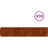 vidaXL Gazonranden 10 stuks 20x103 cm flexibel cortenstaal