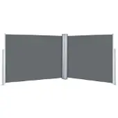 vidaXL Windscherm uittrekbaar 140x1000 cm antraciet