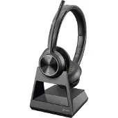 HP Stereohoofdset Poly Savi 7320 UC DECT, 1880–1900 MHz, Draadloos, Kantoor / callcenter, 160 g, Hoofdtelefoon met microfoon, Zwart