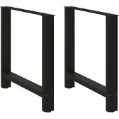 vidaXL Eettafelpoten 2 st 80x(72-73) cm staal zwart