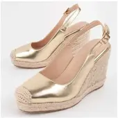 Montevita Espadrilles Met Sleehak Balenci5 Goud