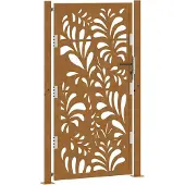 vidaXL Poort met golfontwerp 100x175 cm weervast staal