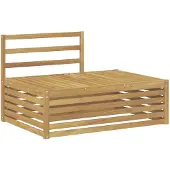 vidaXL Buitenhoekbank Wit 115 x 83 x 73 cm Massief Acacia Hout