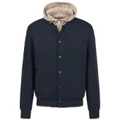 Bugatti Herren Sweatjack met sportieve collegekraag