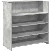 vidaXL Receptiebalie 100x50x103,5 cm bewerkt hout betongrijs